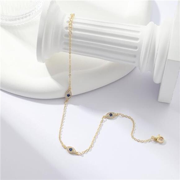 Anklets for Women 14K Gold Silver Plated Ankle Bracelets Trendy Waterproof Boho - Picture 5 of 7